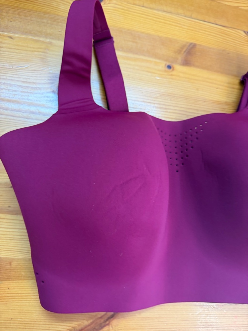 Victorias Secret VSX Featherweight Max High Impact Sports Bra NWT wine Red 36DDD - Picture 5 of 5